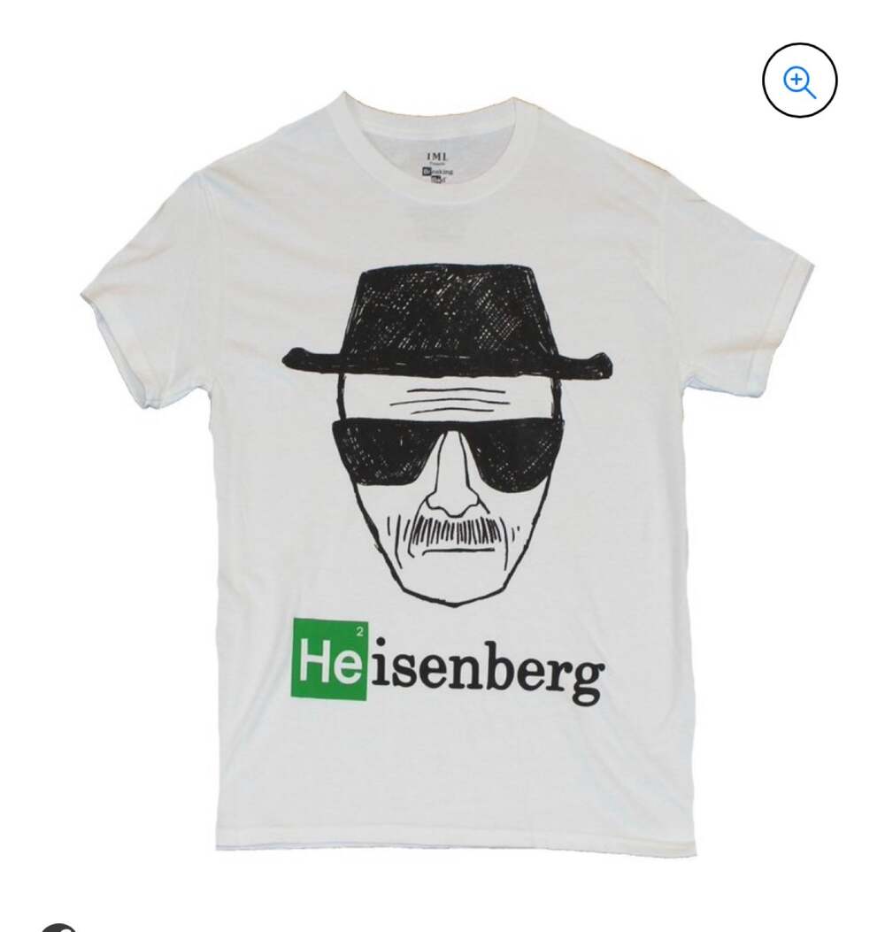 Breaking Bad TV show official Heisenberg walter white T-shirt face mens small